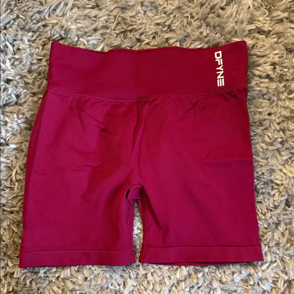 Women's High-Waist Maroon Bike Shorts